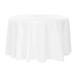 White 60inch Round Table Cover