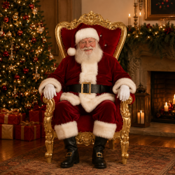 7E61BBFF 7A4D 4942 9D1B F9BA8BDDD0D2 1787703995 Red & Gold Santa Throne Chair